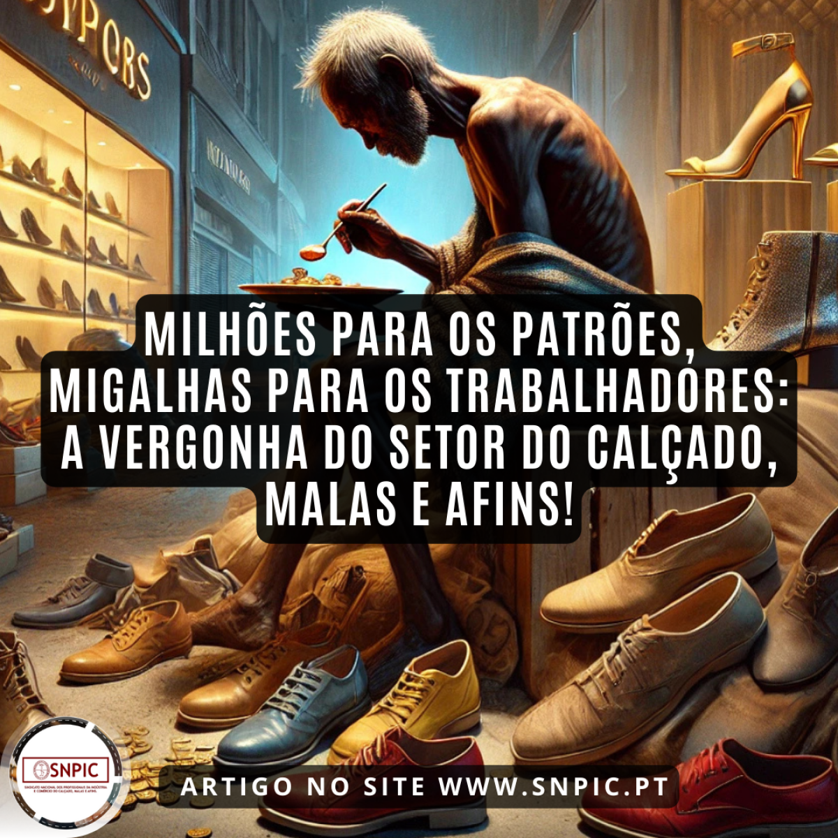 Milhões para os Patrões, Migalhas para os Trabalhadores: A Vergonha do Setor do Calçado, Malas e Afins!