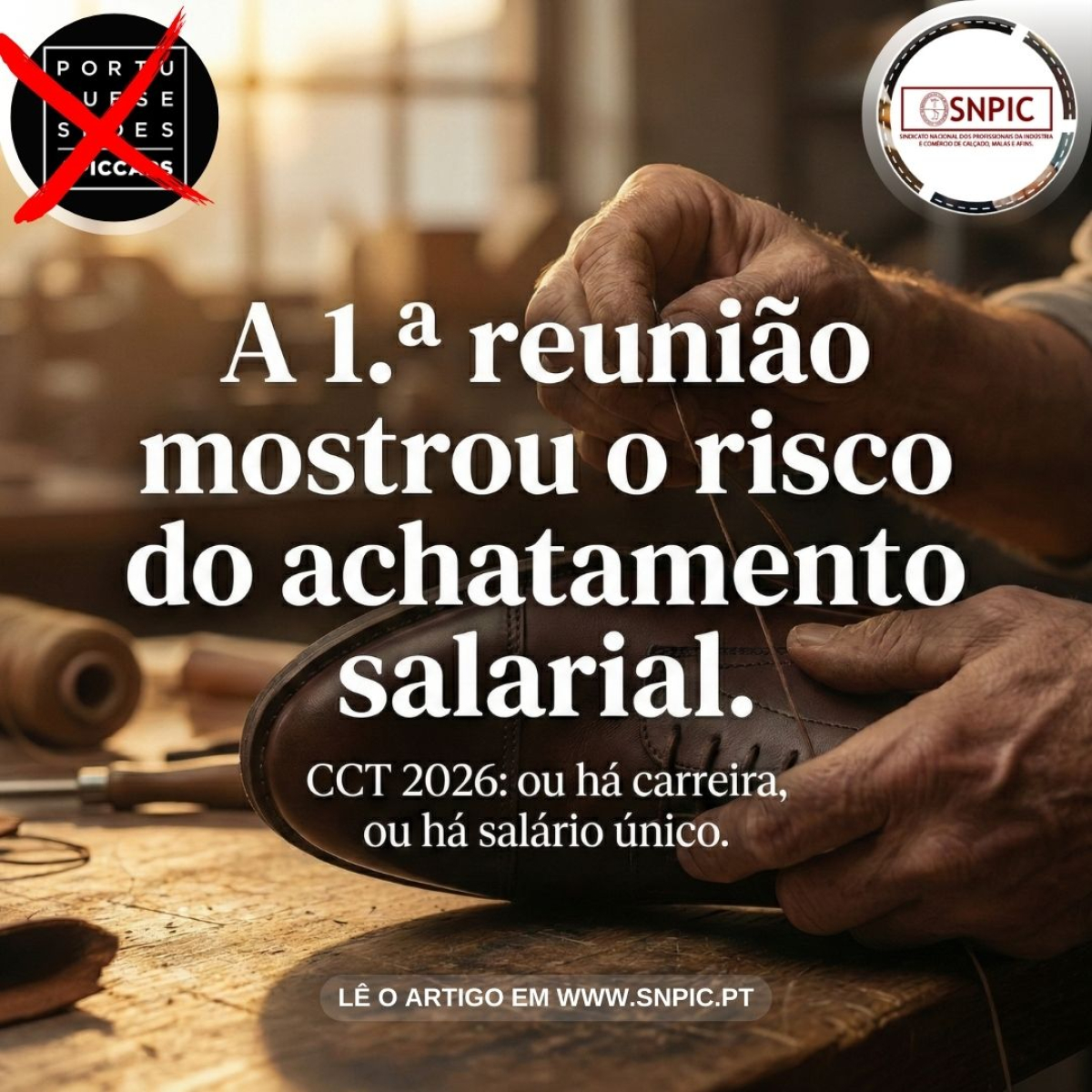 Primeira reunião de negociação com a APICCAPS do CCT 2026 no Calçado e Marroquinaria: inflação não chega para pagar profissões.
