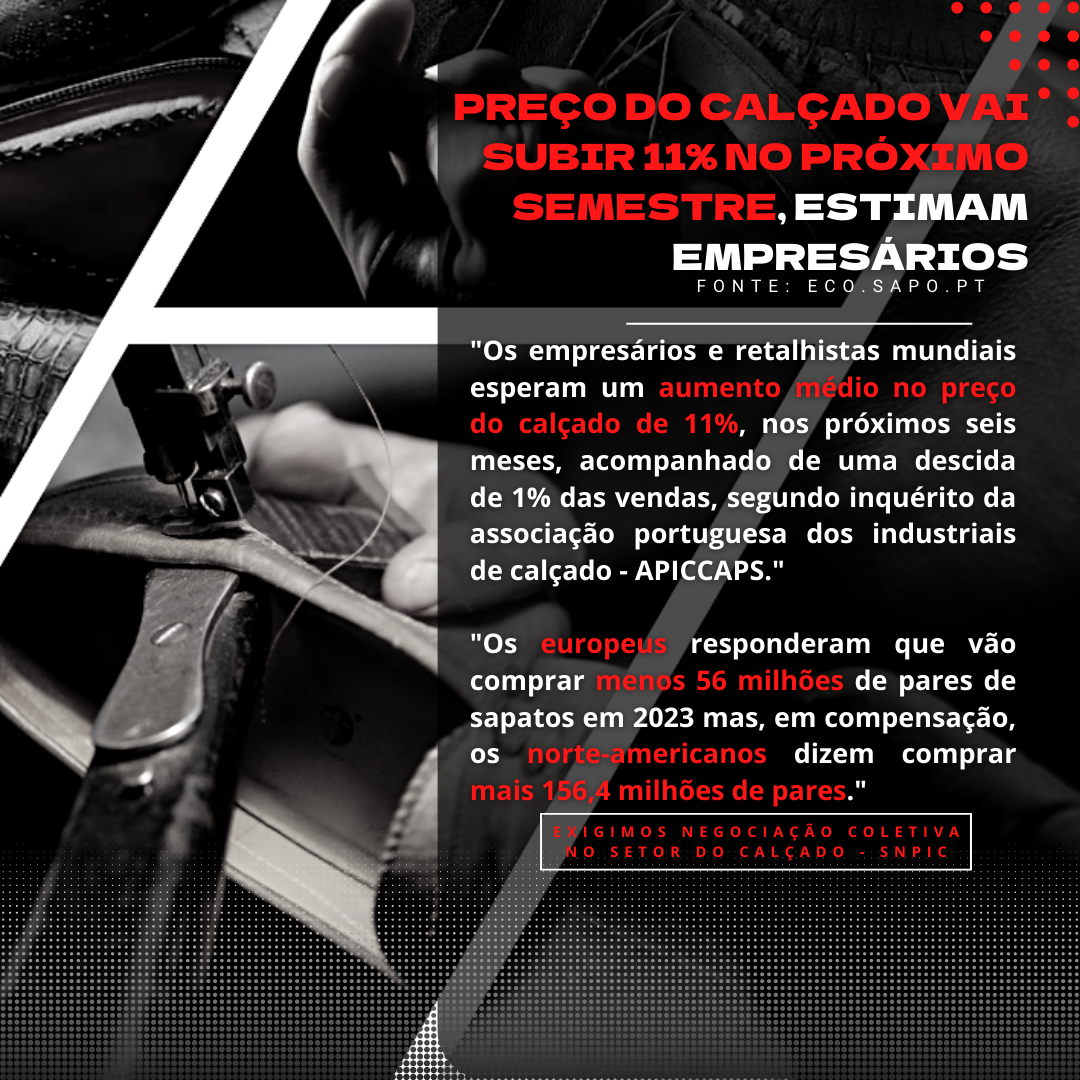 Preço do calçado vai subir 11% no próximo semestre, estimam empresários.