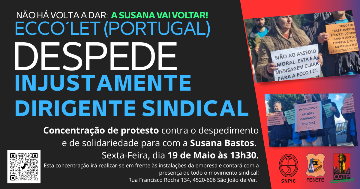 Apoiar quem nos Protege: Em Solidariedade com Susana Bastos